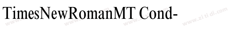 TimesNewRomanMT Cond字体转换
